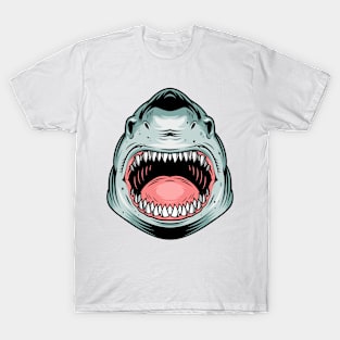 Shark Head Mouth Teeth Scary T-Shirt